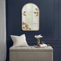 Madison Park 25.75 Adaline Arched Metal Floral Wall Mount Wall Mirror