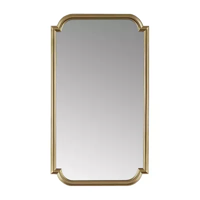 Madison Park 38 Adelaide Gold Scalloped Wood Wall Mount Rectangular Wall Mirror