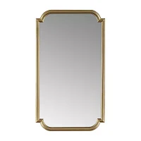 Madison Park 38 Adelaide Gold Scalloped Wood Wall Mount Rectangular Wall Mirror