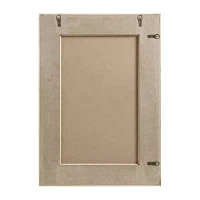 Martha Stewart 34 Naomi Rectangular Wood & Rattan Wall Mount Square Wall Mirror