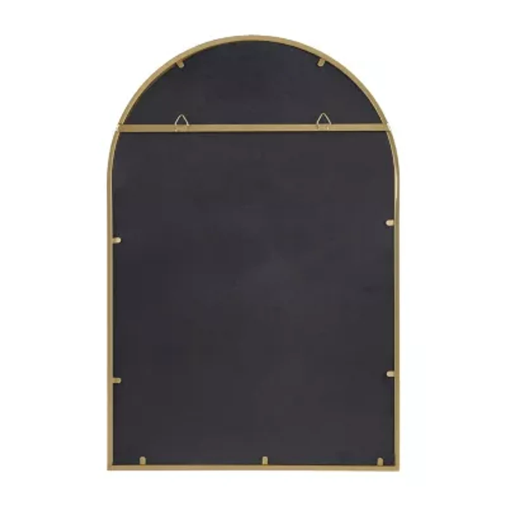 Martha Stewart 35.5 Regina Gold Arched Wall Mount Wall Mirror