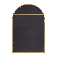 Martha Stewart 35.5 Regina Gold Arched Wall Mount Wall Mirror