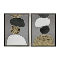 INK+IVY Neutral Stones Figura 2-pc. Wall Art Sets