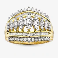 1 CT.T.W. Natural Diamond 10K Yellow Gold Cocktail Ring