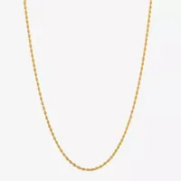 10K Gold Inch Solid Rope Chain Necklace