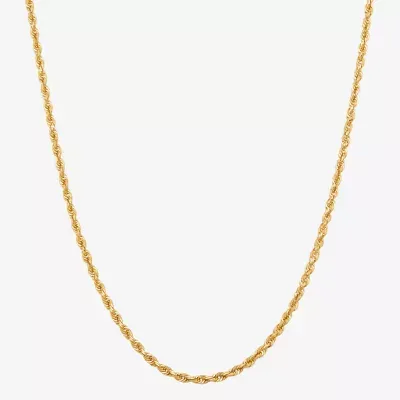 10K Gold 18 Inch Solid Rope Chain Necklace