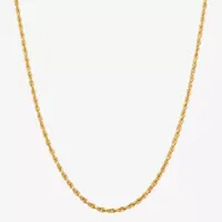 10K Gold Inch Solid Rope Chain Necklace