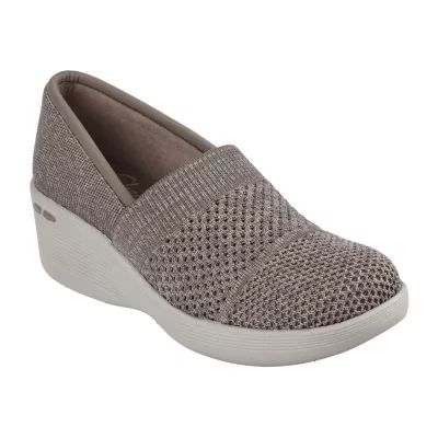 Skechers Womens Pier Lite Wow Factor Cap Closed Toe Slip-On Shoe