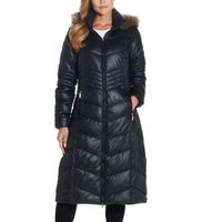 Miss Gallery Womens Removable Hood Heavyweight Puffer Jacket