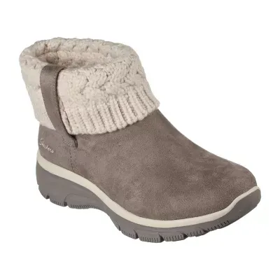 Skechers Womens Easy Going Cozy Weather Flat Heel Booties