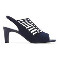 east 5th Womens Neville Round Peep Toe Block Heel Pumps