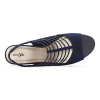 east 5th Womens Neville Round Peep Toe Block Heel Pumps