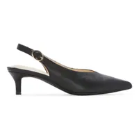 Liz Claiborne Womens Quebec Buckle Pointed Toe Kitten  Heel Pumps