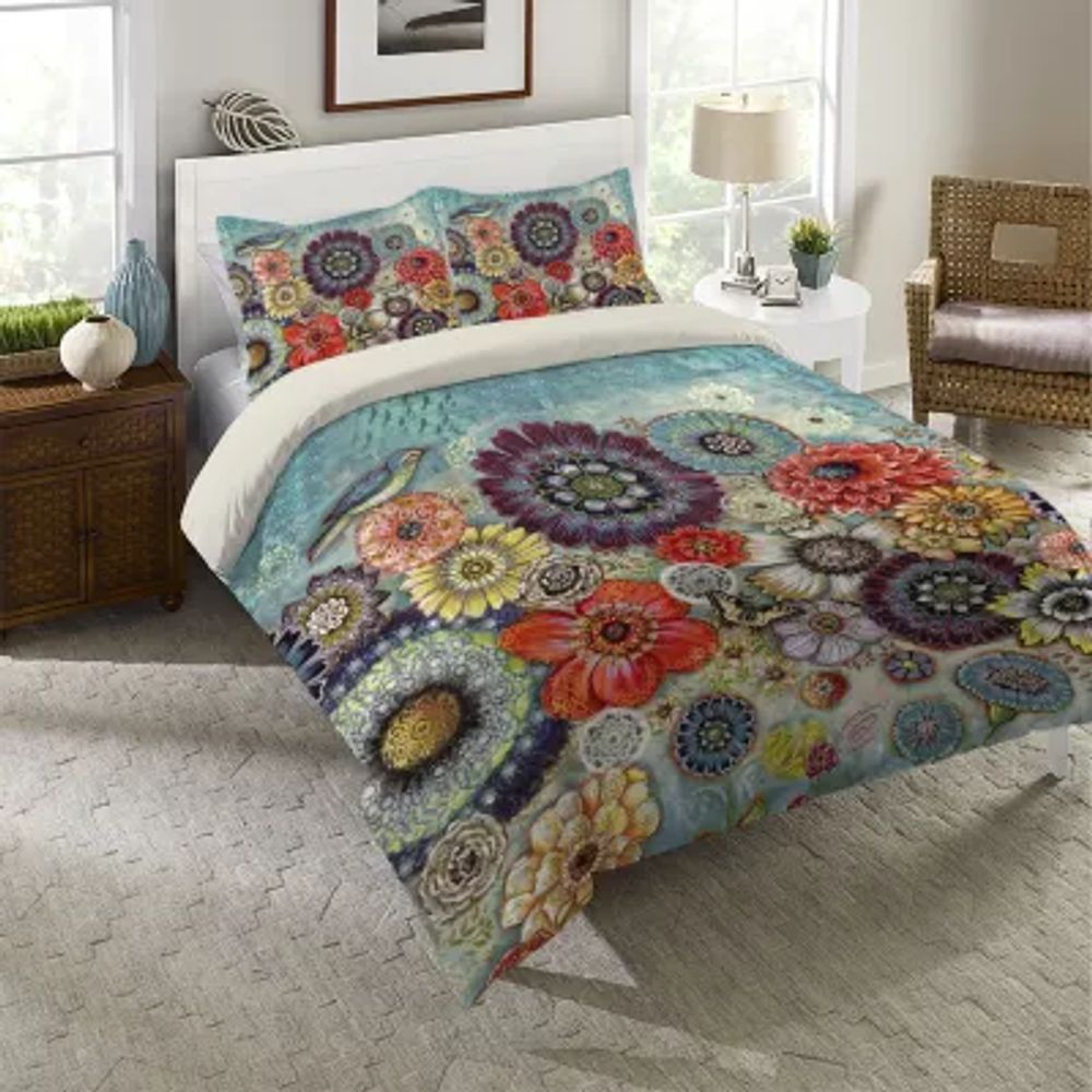 Cottage Florals Reversible Quilt Set - Laural Home