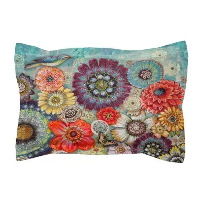 Laural Home Blue Bird Boho Pillow Shams