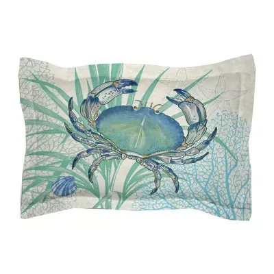 Laural Home Blue Crab Pillow Sham