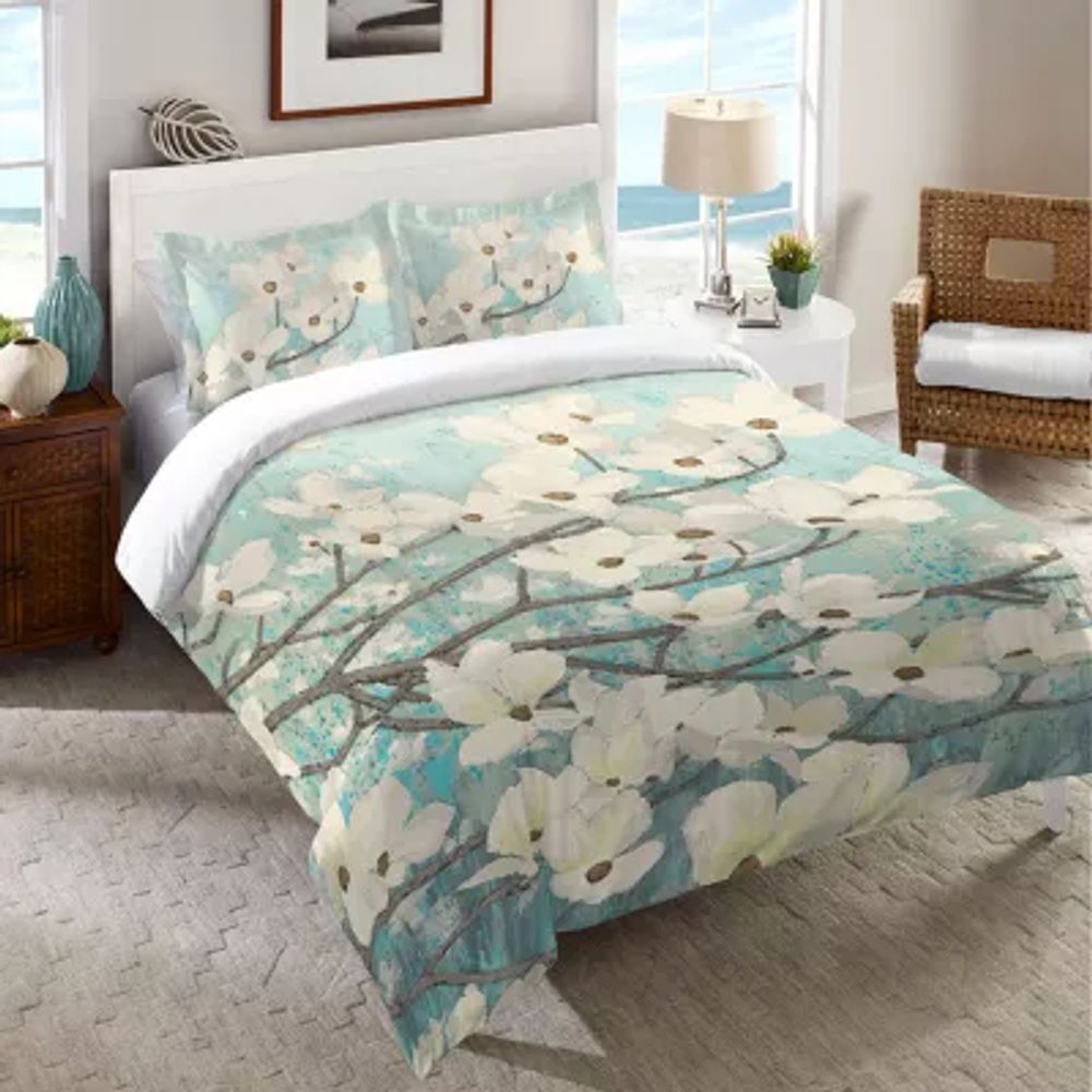 Laural Home Dogwood Blossoms Duvet Cover