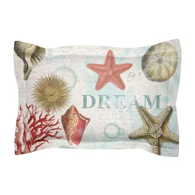 Laural Home Dream Beach Shells Pillow Sham