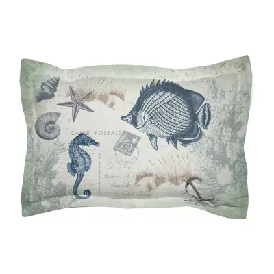 Laural Home Seaside Postcard Pillow Sham