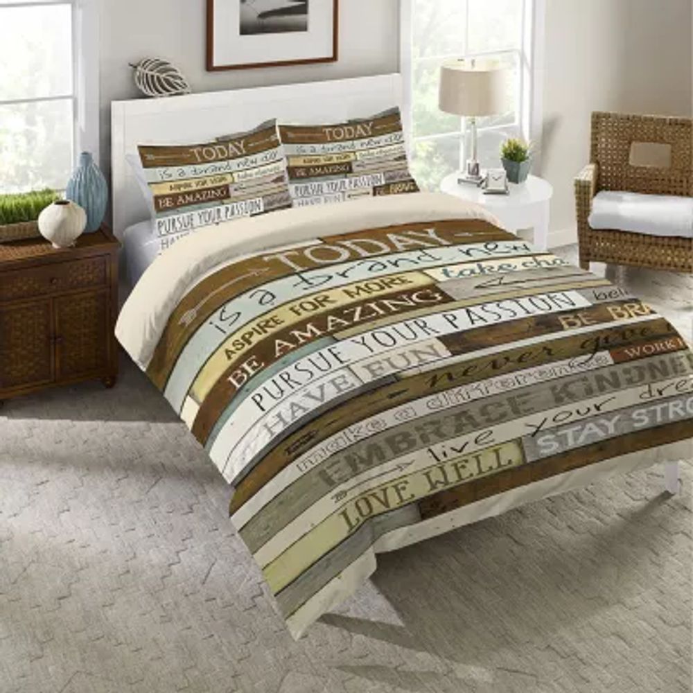 Laural Home Inspiring Mantra Duvet Cover