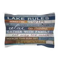 Laural Home Lake Rules Pillow Sham