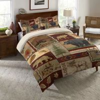 Laural Home Lodge Collage Midweight Comforter