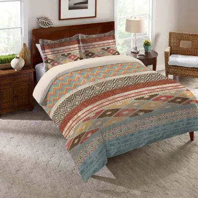 Laural Home Navajo Stripe Multi Midweight Comforter