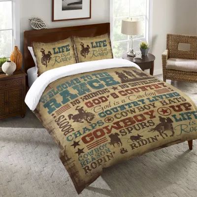 Laural Home Welcome To The Ranch Duvet Cover