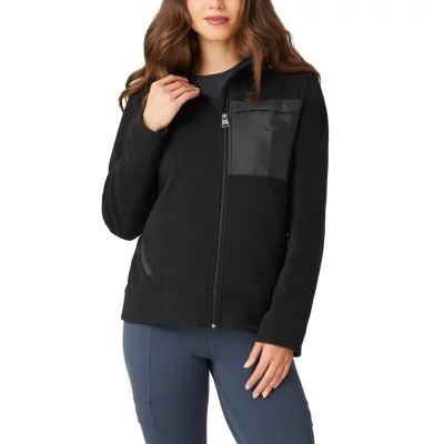 Free Country Micro Fleece Jacket with Woven Pocket Detail