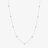 Diamond Addiction (G-H / Si2-I1) Womens White 10K Gold 18 Inch Tennis Necklace