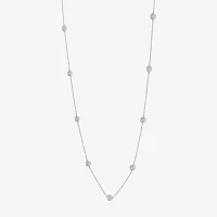 Diamond Addiction (G-H / Si2-I1) Womens White 10K Gold 18 Inch Tennis Necklace
