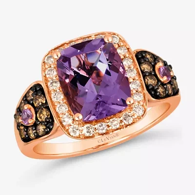 Le Vian® Ring featuring 2 1/6 CT. Cotton Candy Amethyst® 1/15 Bubble Gum Pink Sapphire™ 1/3 Chocolate Diamonds® 1/4 Nude Diamonds™ set 14K Strawberry Gold®