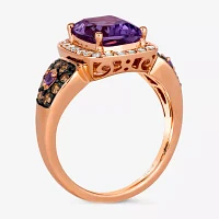 Le Vian® Ring featuring 2 1/6 CT. Cotton Candy Amethyst® 1/15 Bubble Gum Pink Sapphire™ 1/3 Chocolate Diamonds® 1/4 Nude Diamonds™ set 14K Strawberry Gold®