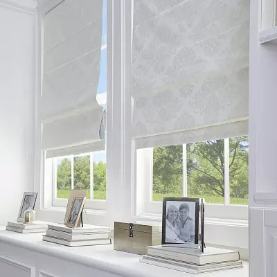 CHF Damask Cordless Room Darkening Roman Shades