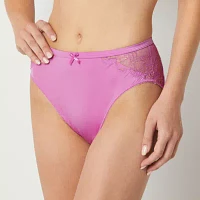 Ambrielle Satin With Lace High Cut Panty