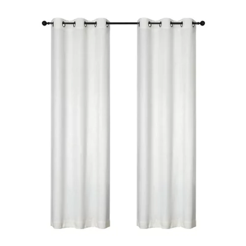 Regal Home Cordelia Energy Saving Embossed Blackout Grommet Top Set of 2 Curtain Panel