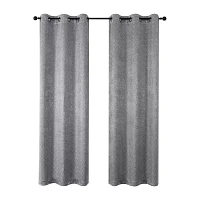 Regal Home Tobias Energy Saving Embossed Blackout Grommet Top Set of 2 Curtain Panel