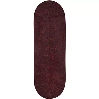 Better Trends Chenille Braid Oval Runner Rug
