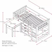 Madison 4 Pc All-In-One Loft Bed