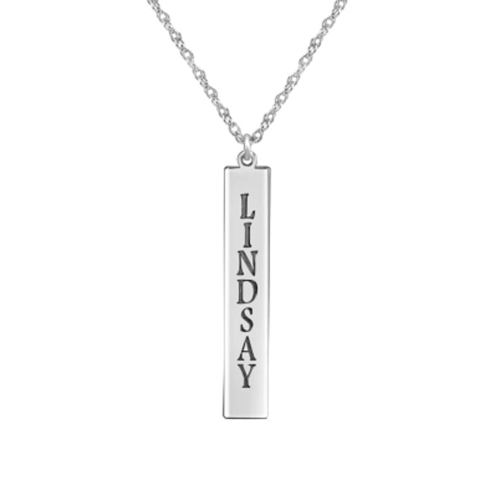 Personalized Vertical Bar Name Necklace