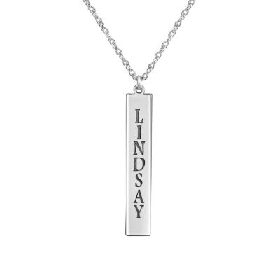 Personalized Vertical Bar Name Necklace