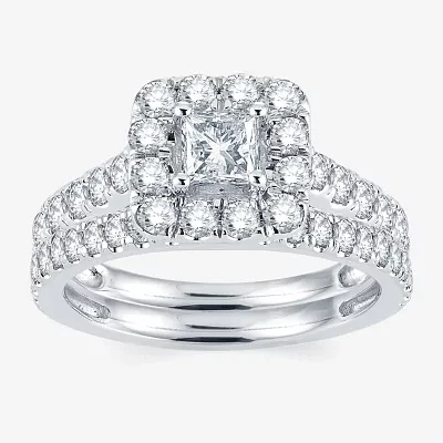 Modern Bride® Signature CT.T.W. Natural Diamond 14K White Gold Engagement Ring