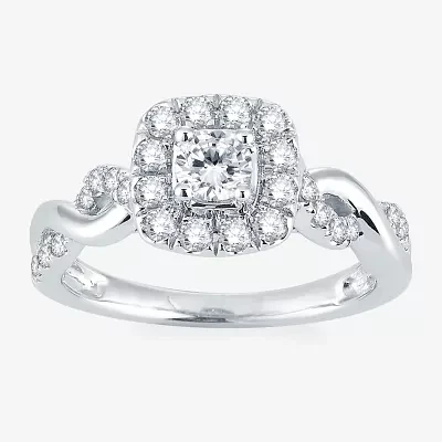 Modern Bride® Signature 3/4 CT.T.W. Natural Diamond 14K White Gold Engagement Ring