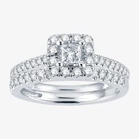 Modern Bride® Signature 1 CT.T.W. Natural Diamond 14K White Gold Engagement Ring