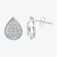 Effy  1/2 CT. T.W. Natural Diamond 14K White Gold 14.6mm Pear Stud Earrings