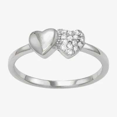 Girls 1/4 CT. White Cubic Zirconia Sterling Silver Cocktail Ring