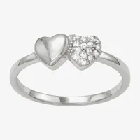 Girls 1/4 CT. T.W. White Cubic Zirconia Sterling Silver Cocktail Ring