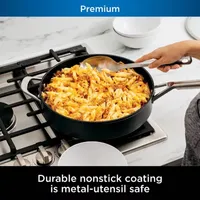 Ninja Neverstick Premium Hard Anodized Aluminum Dishwasher Safe Saute Pan