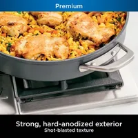 Ninja Neverstick Premium Hard Anodized Aluminum Dishwasher Safe Saute Pan