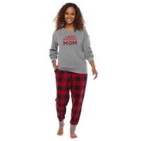 North Pole Trading Co. Very Merry Mom Womens Pant Pajama Set 2-pc. Long Sleeve